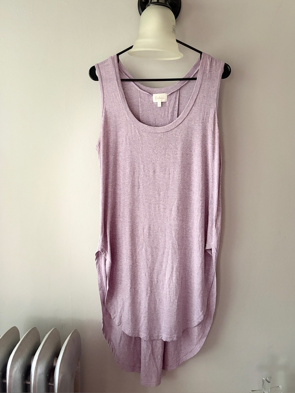 Deletta Brand from Anthropologie Sleeveless Pleat-Front Lavender Tank Top